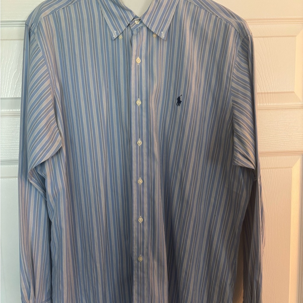 Polo by Ralph Lauren Blue Striped Men's Shirt